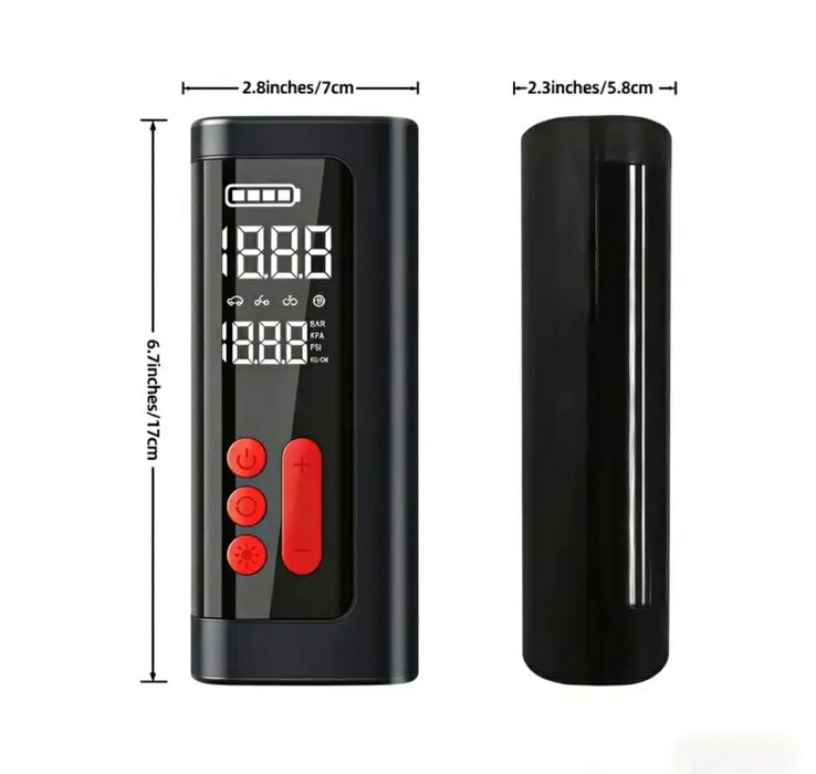 Преносим Jump Starter стартерна батерия за кола с компресор – 5 в 1