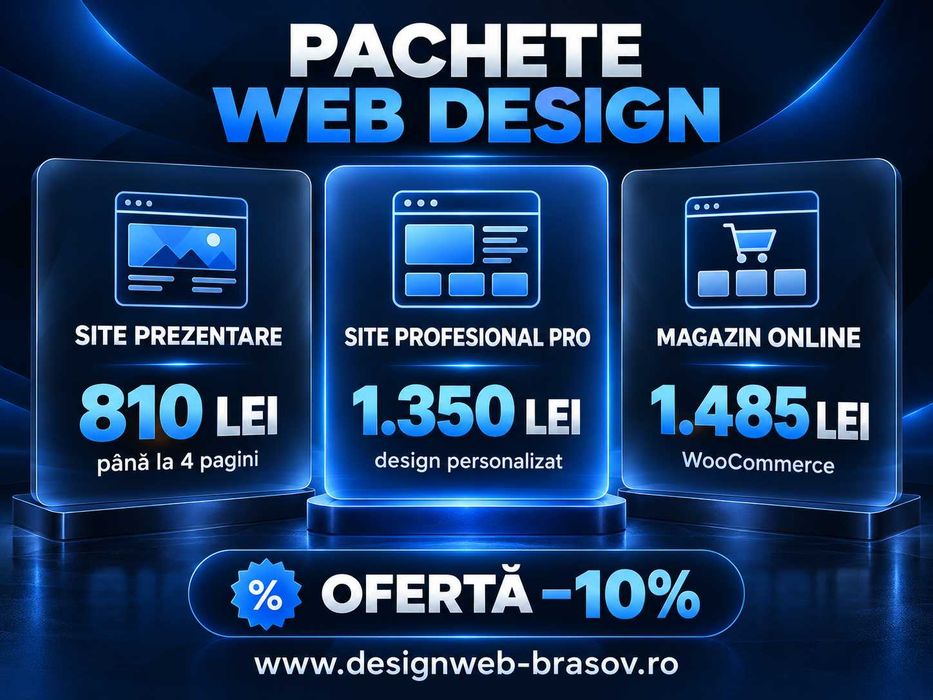 Creare site web profesional – Magazin online, SEO și promovare