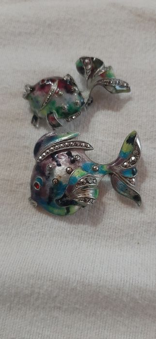 Broșe pestisor argint