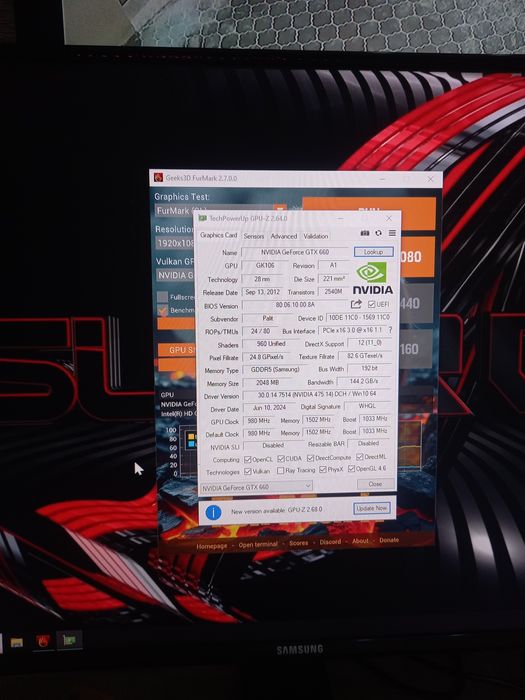 Видеокарта GTX 660 2gb 192 bit