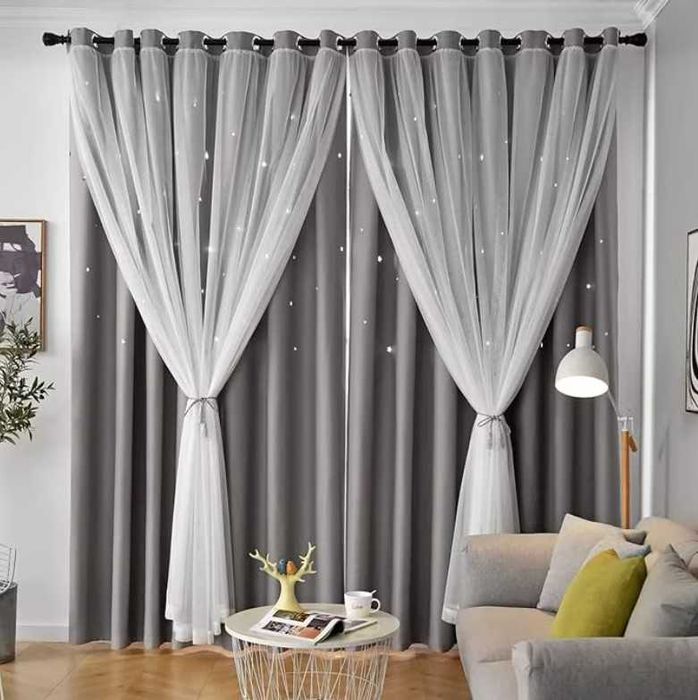 2x Set perdea cu draperie