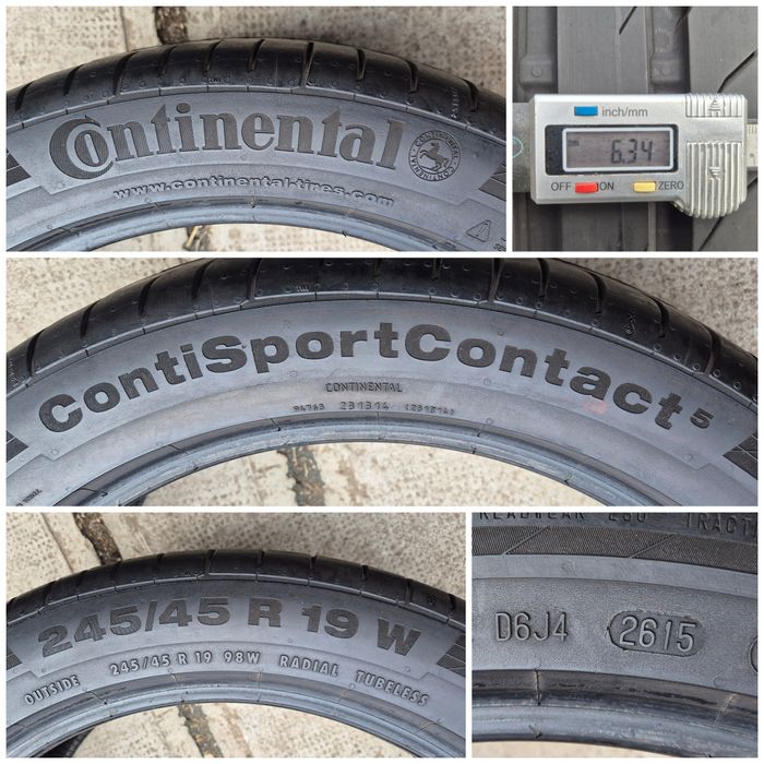 O bucată 245/45 R19 vară - una Continental Bridgestone
