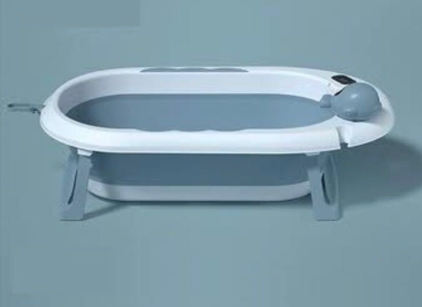 Използвана няколко пъти! Сгъваема бебешка ваничка с термометър