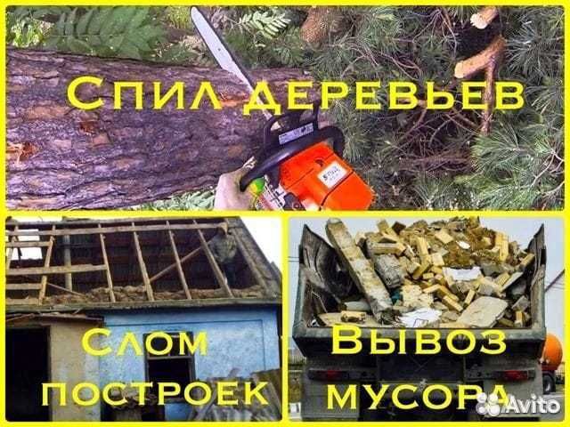Спил деревьев любой сложности под ключь
