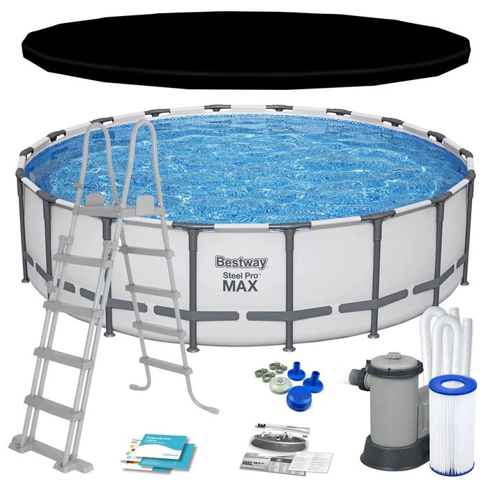 Нов Лукс! Басейн 5.49м-1.32м.с 2г.гаранция Bestway