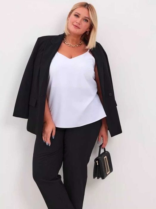 Топ под пиджак, большой размер 60