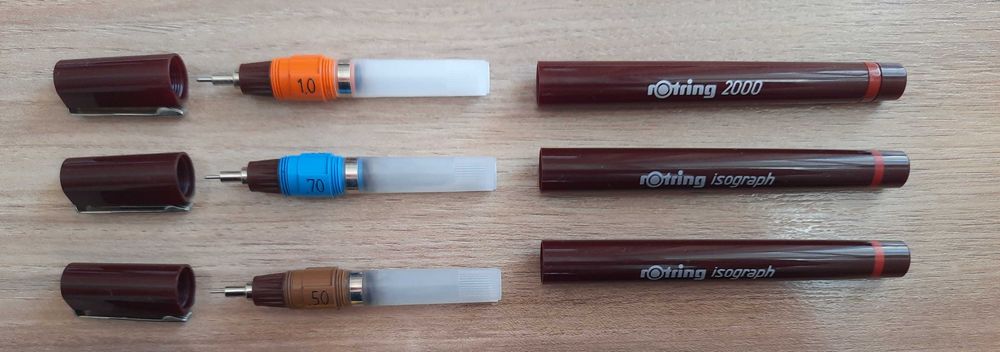 2 Рапидографи Rotring Isograf