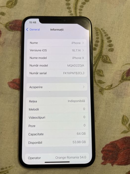 Vand iphone x de 64 de giga