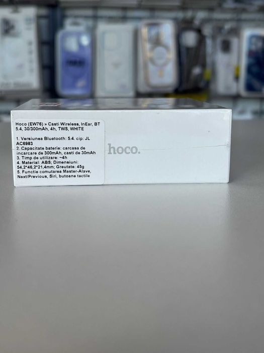 Casti Wireless STEREO, HOCO EW76, 4h de ascultare continua