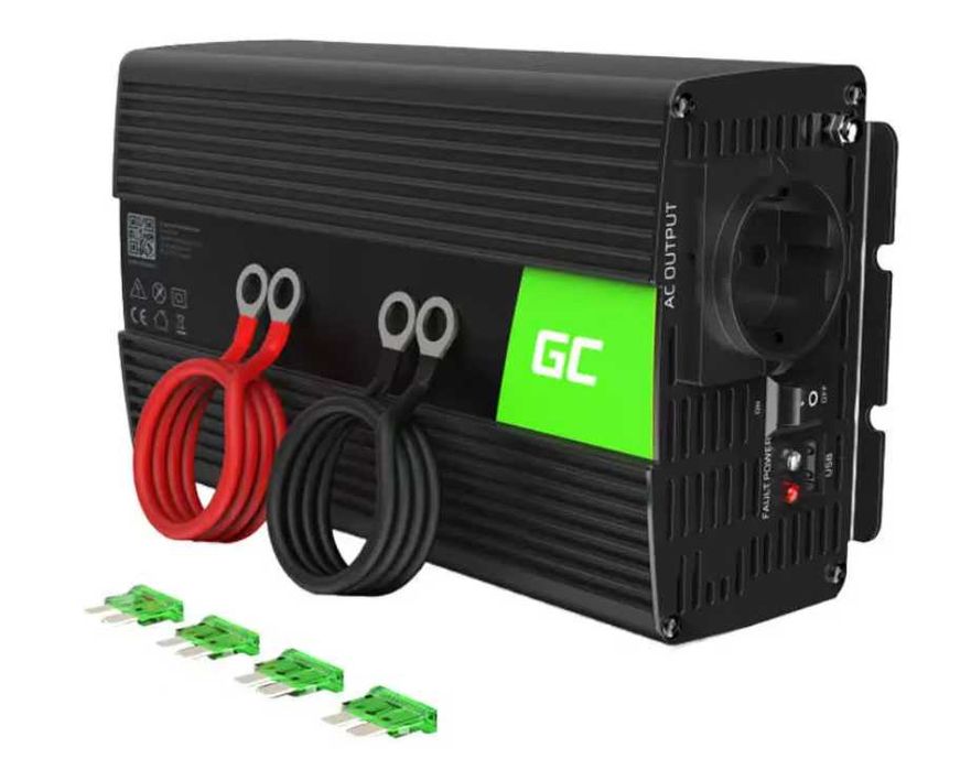 Invertor tensiune 1000W/2000W 12V/230V sinusoidala pura Green Cell