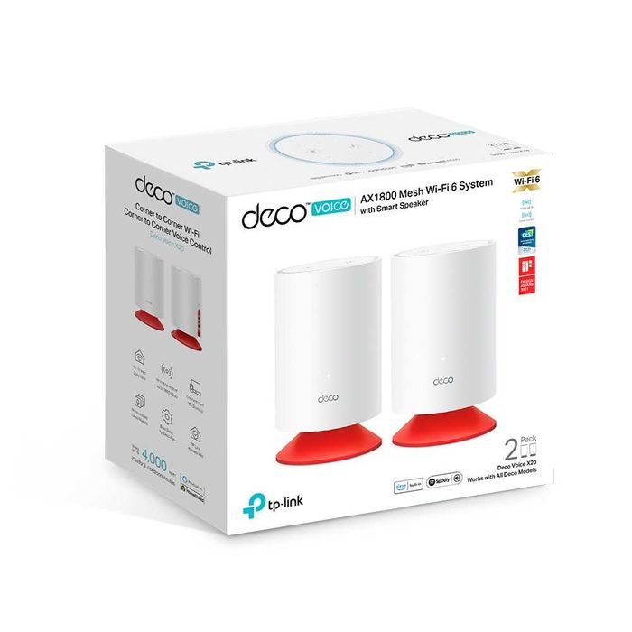 TP-Link Deco X20 Voice (2-pack) / AX1800 Mesh Wi-Fi 6 1,4й