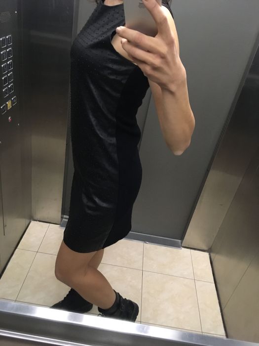 Рокля GUESS кожа и текстил