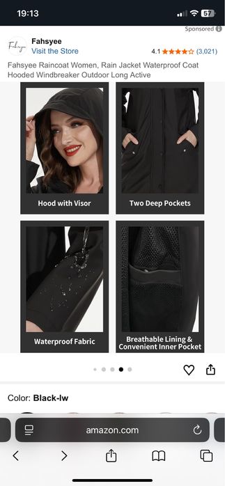 Geaca de ploaie dama