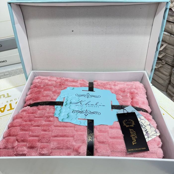 Плед момик 2 спалка в подарочной коробке+сумке