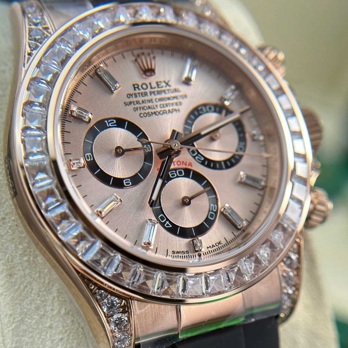 Rolex Daytona 4130 пълно розово злато / каучук