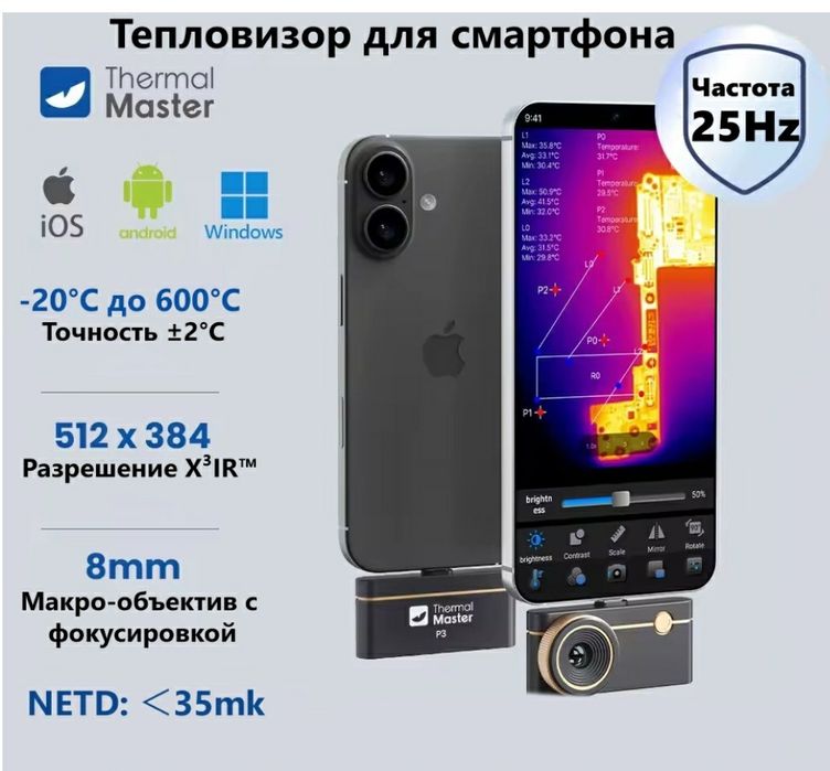 Тепловизор для смартфона Thermal Master P3 Infiray