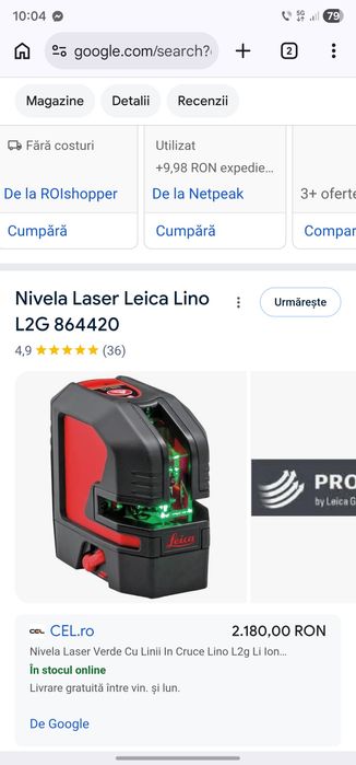 Nivelă laser Leica rază verde