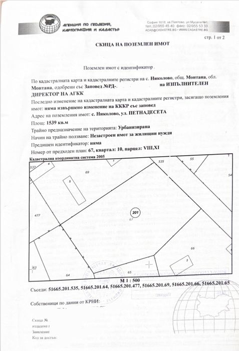 Продавам имот в с. Николово, обл.Монтана