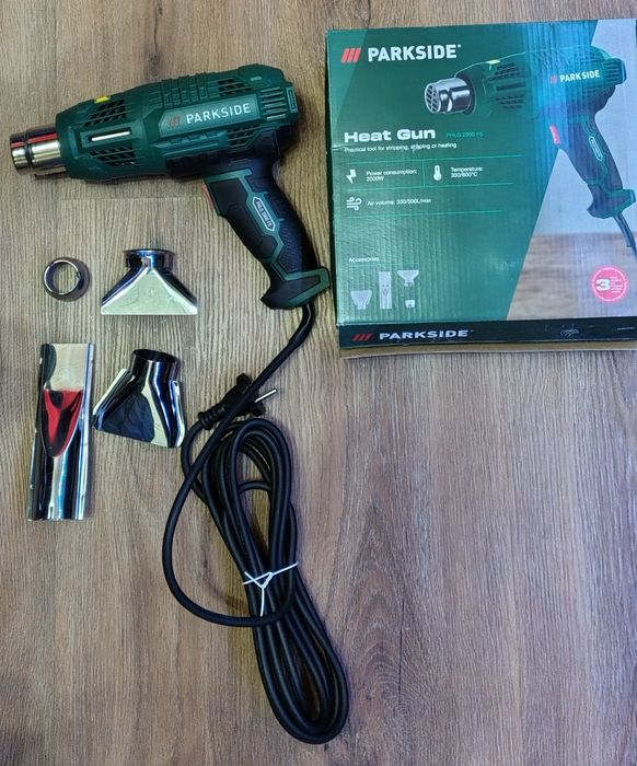 pistol cu aer cald parkside 2000 w, doua trepte ,350 - 600 ° C