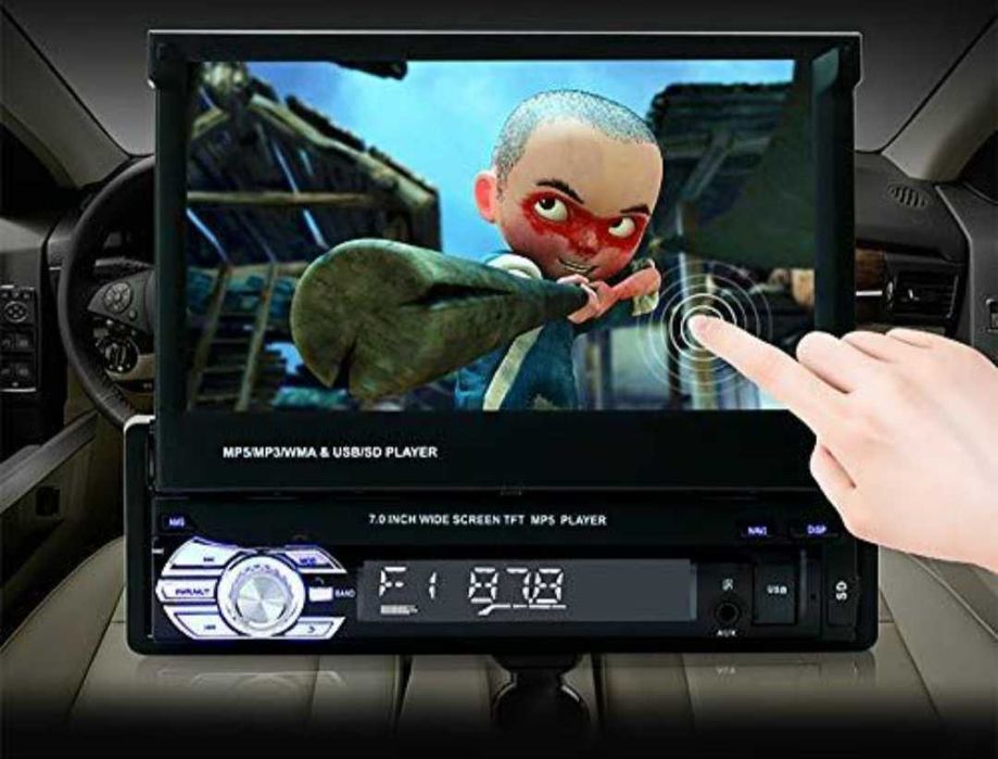 Андроид Мултимедия 1 дин 7 инча тъч Android 11 навигация + камера