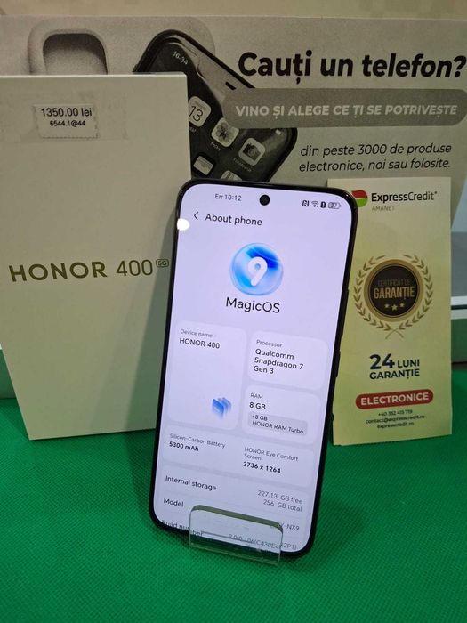 Telefon Honor 400 5G(AG44 Bc2 B:6544)-garantie 2 ani!
