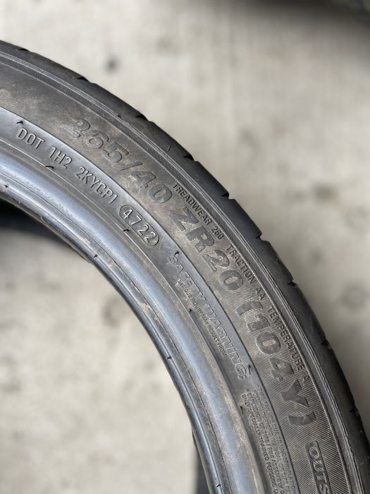 2x 265 40 20 Kumho Ecsta