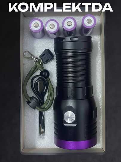 Ультрафиолет фонарь UV LED в алюминиевом корпусе c 6 мощ светодиодом