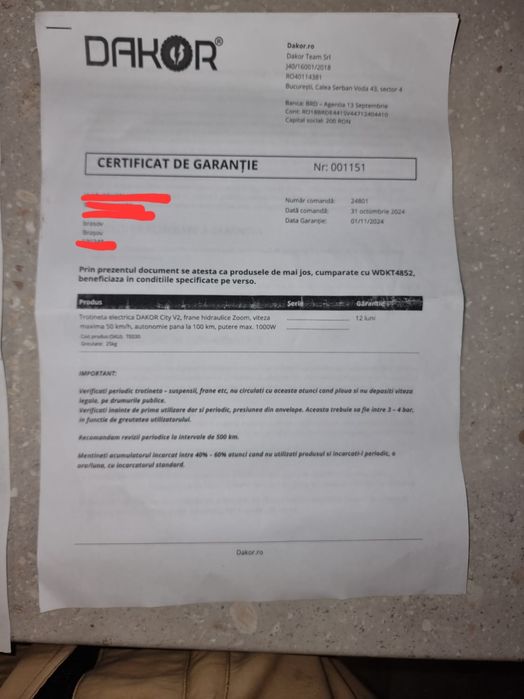 Trotineta electrică Dakor city v2