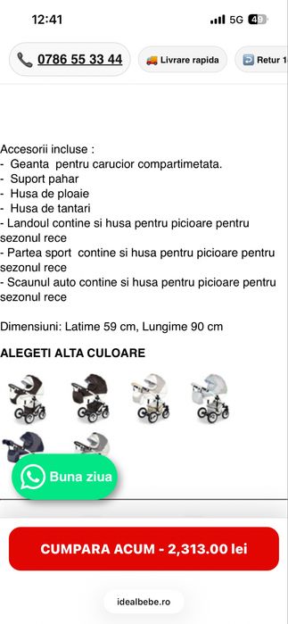 cărucior 3 in 1 Kraussman