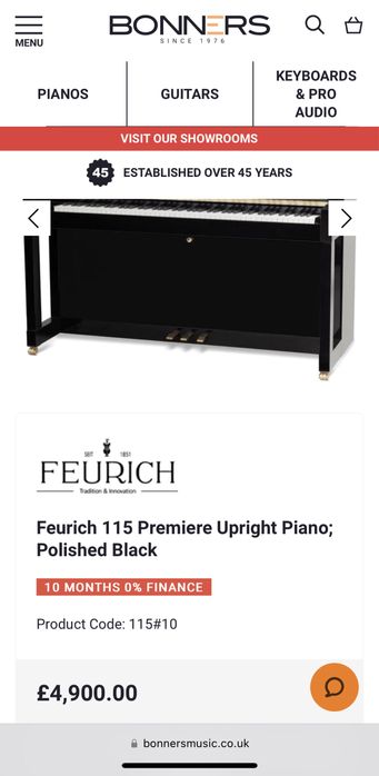 Pianina Feurich 115 Premiere