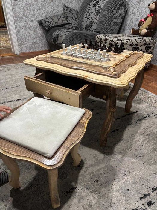 шахматный  стол ручной работы