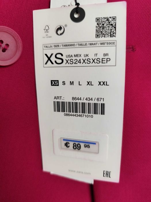 Ново с етикет манто ZARA