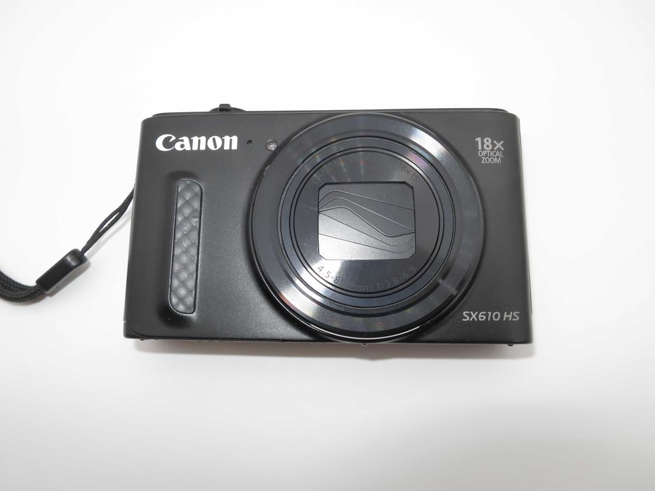 Canon PowerShot SX610 черен ултра компактен цифров фотоапарат, дигитална камера, 18х оптичен зум, Wi-Fi, NFC, Full-HD видео, като НОВ - работи отлично