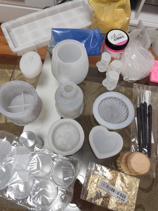 Forme silicon ceramica, și lumânări,ustensile, coloranți