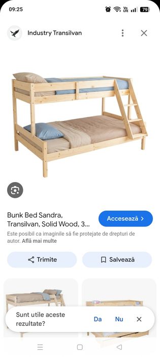 Pat supraetajat pentru 3 persoane