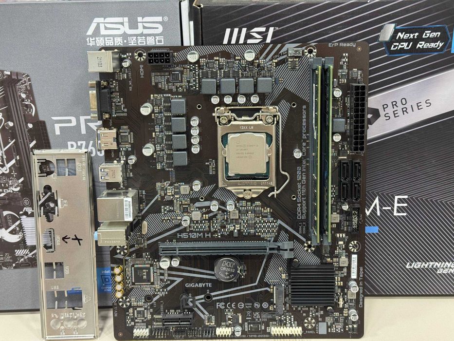 Комплект Gigabyte H510M H, I3 10100T, DDR4 16Гб