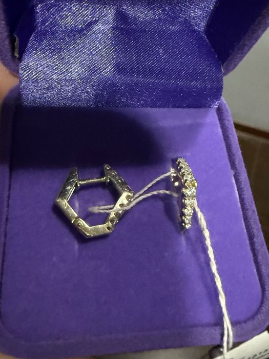 Золотые серьги Эстет новые