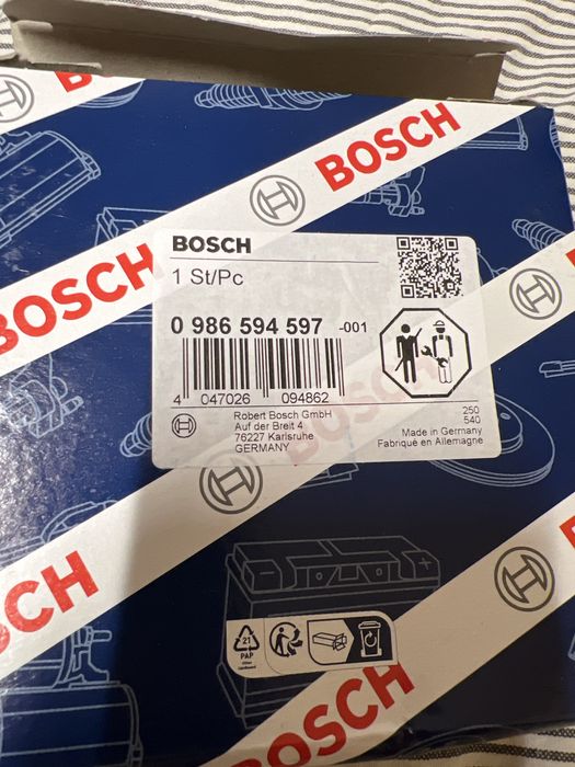 Senzor ABS (Turație Roată) BOSCH 0 986 594 597 - Nou, Peugeot / Citroën