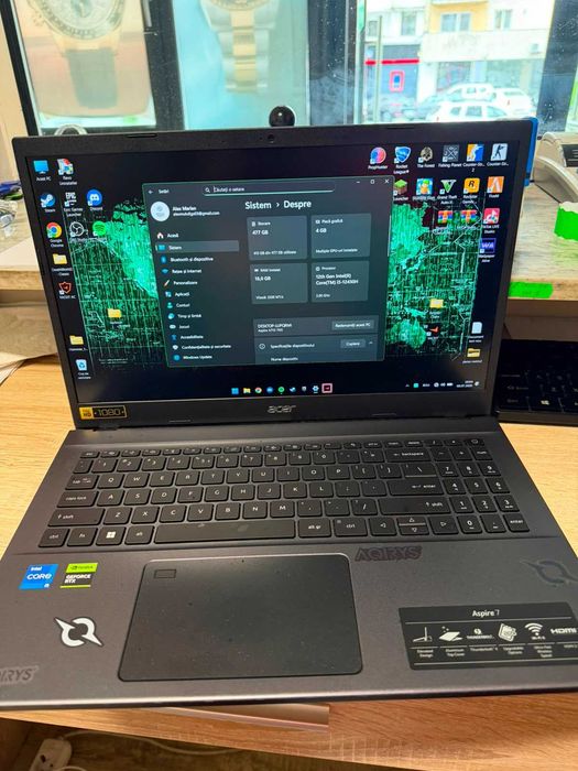 Laptop Gaming Acer Aspire 7 A715 / 16GB RAM / 512GB SSD / Intel® Core™ i5 / 15.6" Full HD - ca NOU