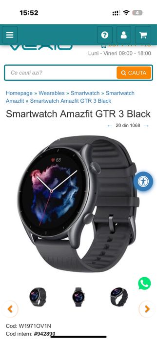 Smartwatch Amazfit GTR 3 Black sigilat !