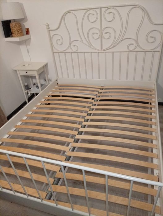 Pat dublu metalic alb IKEA