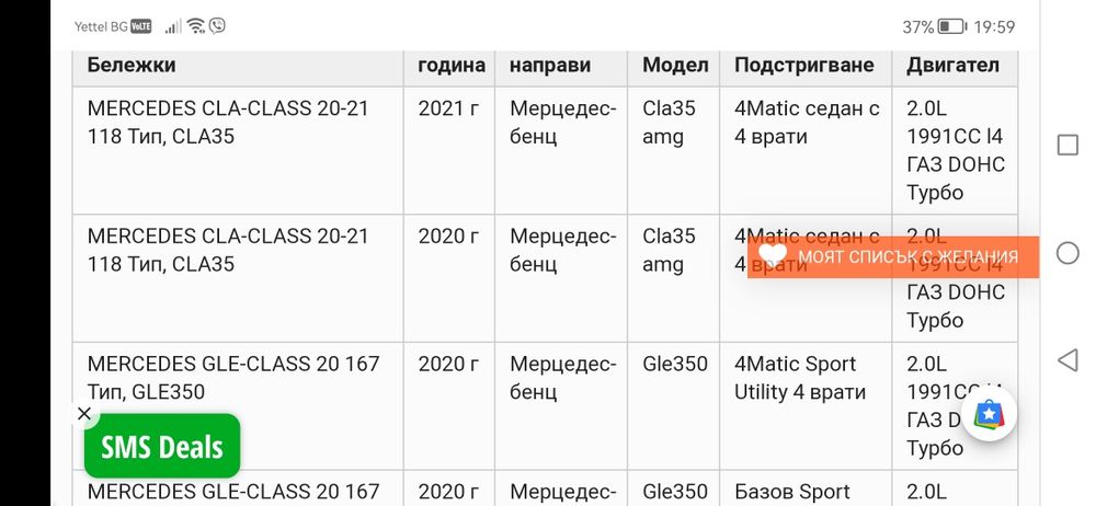 Дроселови клапи Мерцедес