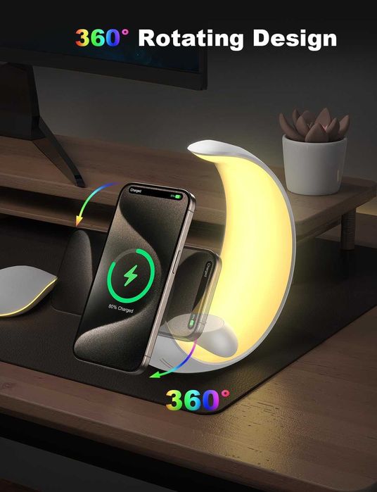 Безжично зарядно устройство VAFOTON 4 в 1