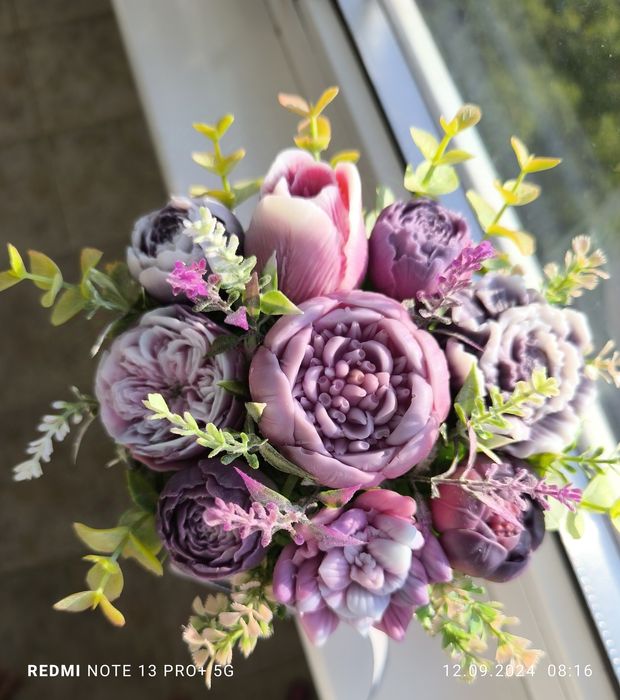 Сапунени букети от глицеринов сапун