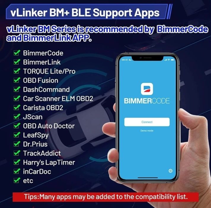 Vlinker BM + Interfață BMW BimmerCode BimmerLink iOS / Android