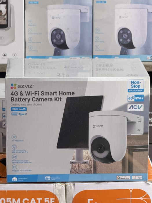 EZVIZ HB8 Lite 4G — SIM-karta va Wi-Fi bilan ishlovchi aqlli kamera!