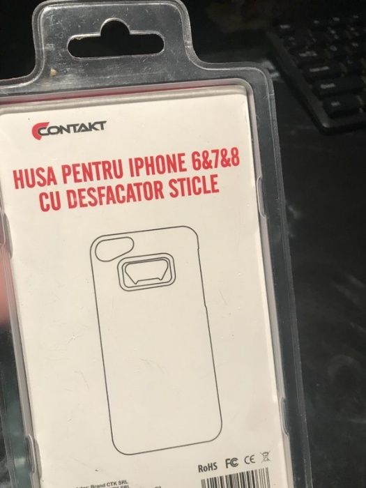 husa carcasa iPhone 6,7,8 cu desfacator de sticle / bere noua