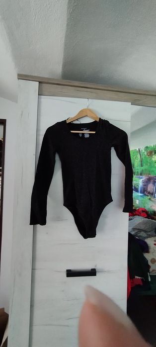 Bluza body neagra cu sclipici