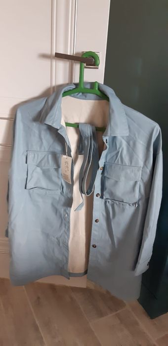 Кожанная рубашка. Кожаный сарафан. Новые вещи дёшево.