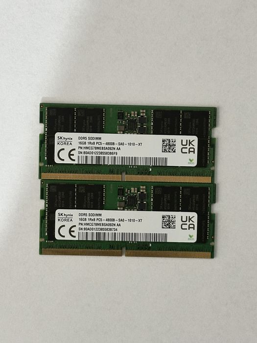 32 gb (2x16) ram sodimm sk hynix, ddr5, 4800 mhz
